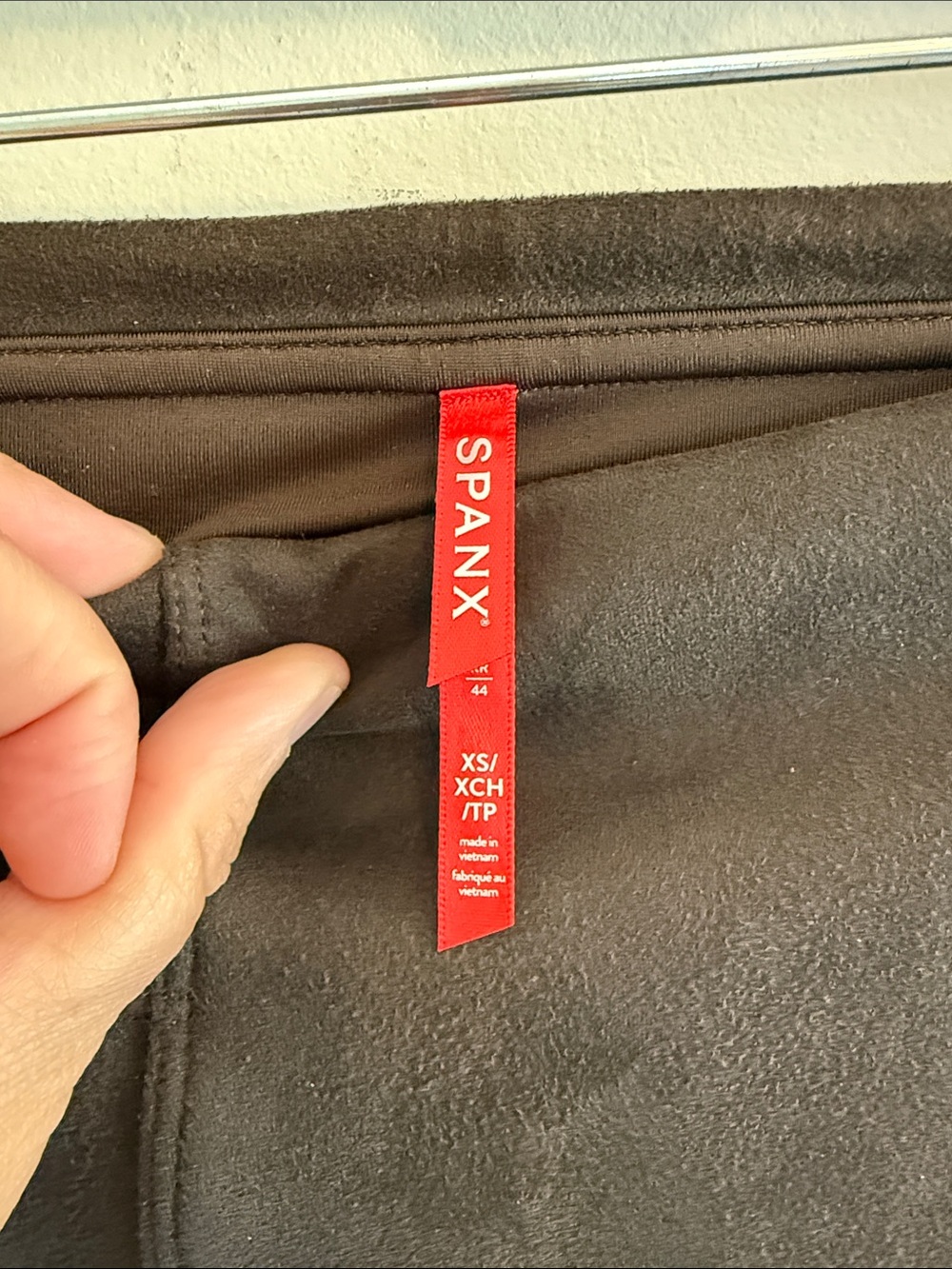 Spanx High-Waist Faux Suede Leggings - Dark Brown - Size XS - Picture 2 of 8